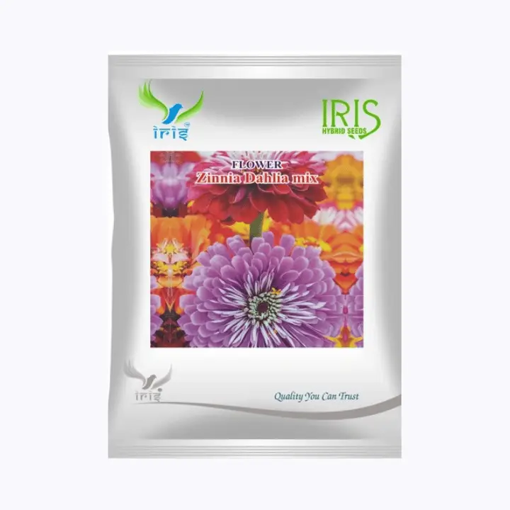 Iris Imported OP Zinnia Dahlia Mix Seeds