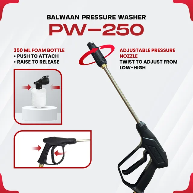 Balwaan Pressure Washer Lightweight PW-250 – thumb