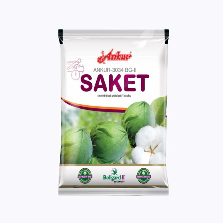 Ankur Saket–3034 BG II Hybrid Cotton Seeds