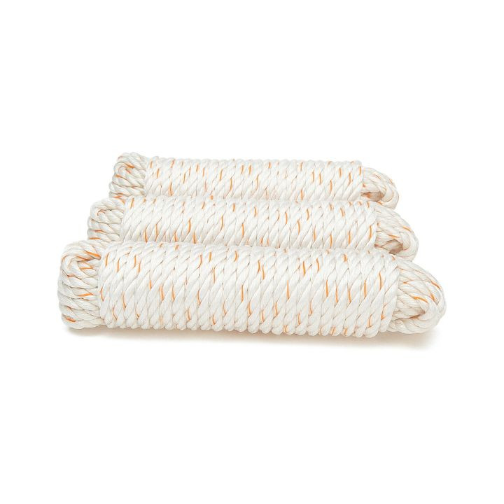 Singhal PP Tuf Rope White & Orange 4MM Heavy Duty Multipurpose Rope