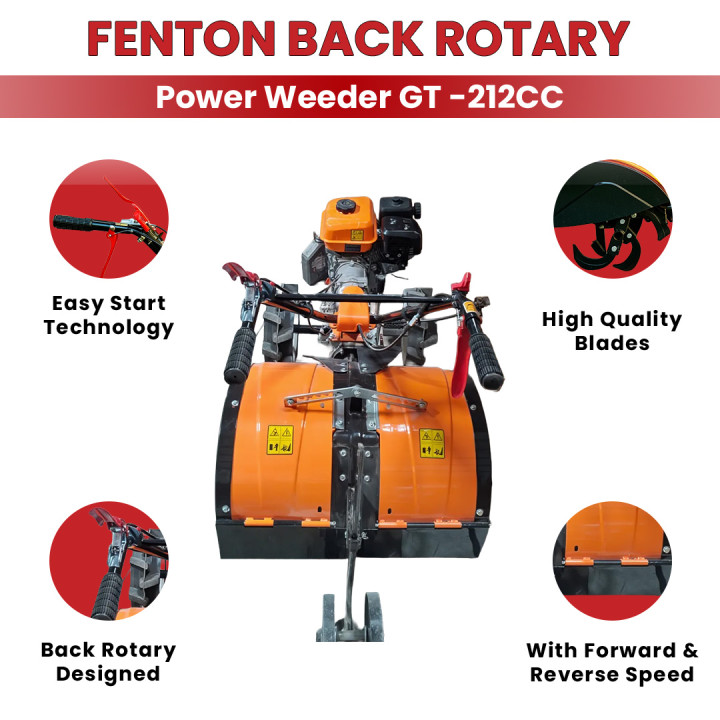 Fenton Krishi 7HP Back Rotary Power Weeder 212cc Petrol – thumb